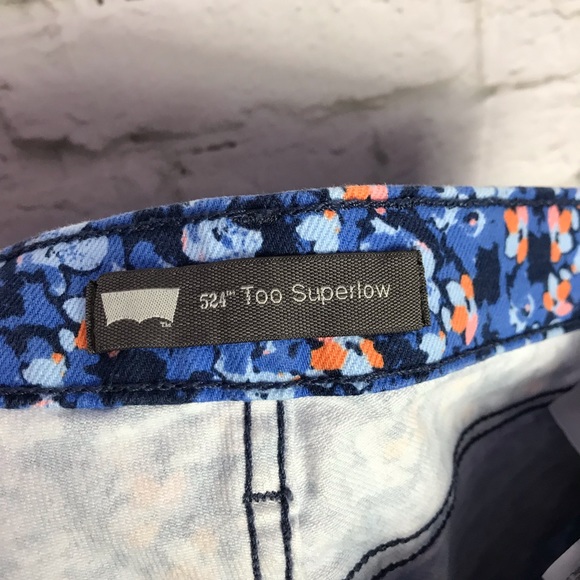 Levis 524 Too SuperLow Multi Floral Skinny Jeans - Picture 6 of 8